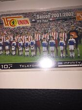Sammlerkarte Telefonkarte Knappenkarte DFB Pokal Schalke-Union Saison 2001/2002