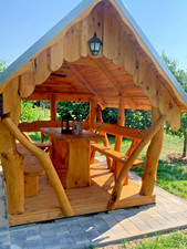 Gartenpavillon Holzpavillon Gartenhaus Sitzgruppe 2x2,5 m  rustikal TimberTeam