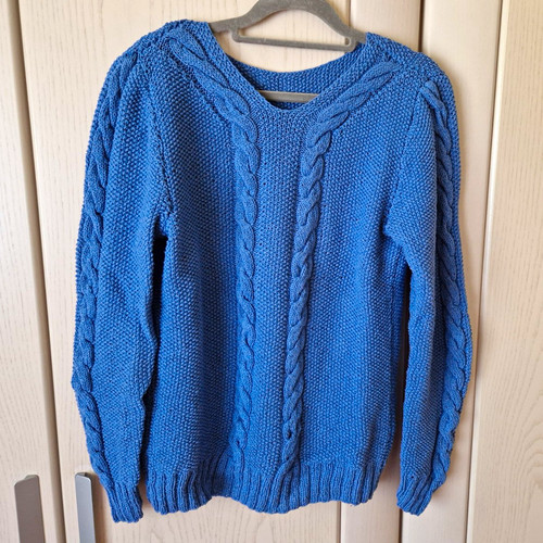 Damen strickpullover blau - strickpullover,