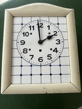 Antike Jugendstil Küchenuhr Uhr Würfeldekor Frankfurt Paetsch Keramik