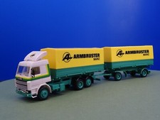 Herpa 1:87 Scania Wechselpritsche A Armbruster Mainz LKW gelb grün H 660