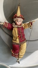 antiker Harlekin Clown Marionette