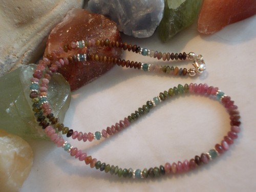 Turmalin kette collier - turmalin, kette,