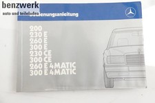 Mercedes W124 Betriebsanleitung Bedienungsanleitung ORIGINAL 1245848996 ✔️