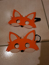 Verkleidung, Faschingsartikel, 2 x Fuchsmaske, mitr Gummibund