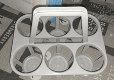 Flaschentray Gestell Grau Meliert 6 Flaschen KunStstoff Gesprenkelt Tragekorb