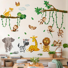 Affe Wandtattoo Trapez Baum