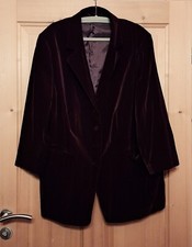 Blazer gefüttert aus Baumwoll-Samt in bordeaux , Gr. 56