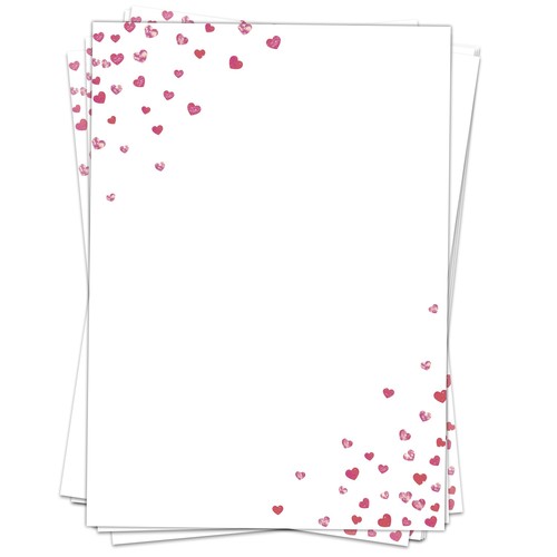 Blatt motivpapier herzen - motivpapier,