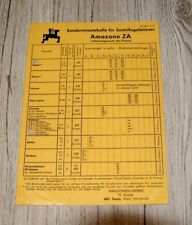 Original Sonderstreutabelle für Zentrifugalstreuer Amazone ZA