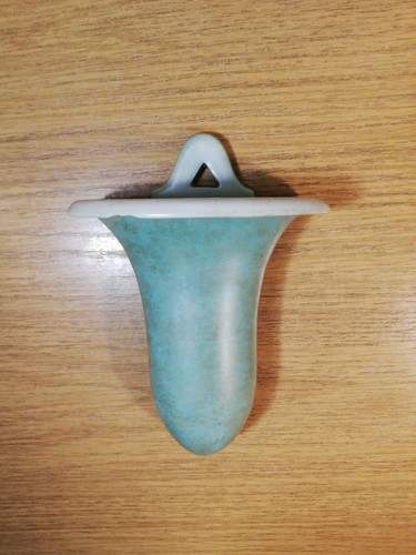 Wandvase grün abplatzung am - wandvase, grün,