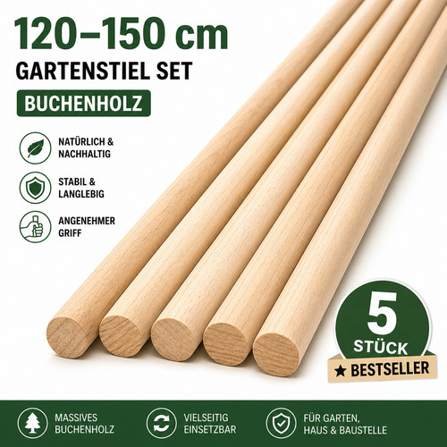 Gartenstiel set 120 150 - gartenstiel, 120–150