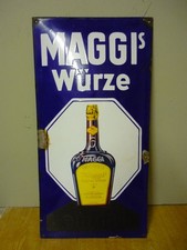 Emailschild Maggi-würze einzig 69,5 x 35,5 cm Hochformat