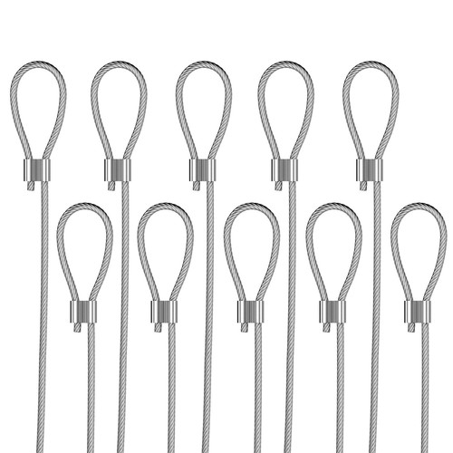 10x stahlseil mit - ,