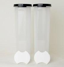 TUPPERWARE Eidgenosse RUND 2x 1,1L mit Dosierhilfe Schwarz Vorratsbehälter