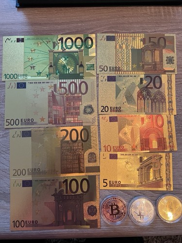 Euro geldscheine - euro, gold
