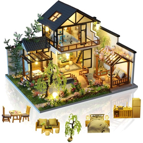 Diy miniatur puppenhaus - puppenhaus, set