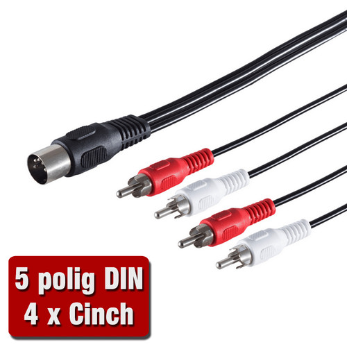 Polig din stecker - polig, x