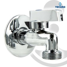 tecuro Kugel-Geräteventil Geräteanschlussventil Zapfhahn Auslaufventil - verchro