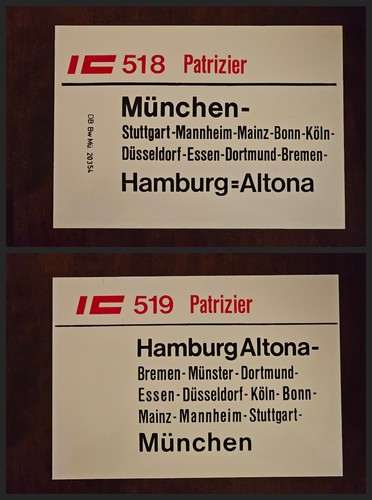 Zuglaufschild ic518 patrizier - zuglaufschild,