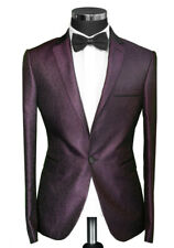 Skinny Slim Fit Sakko in Lila