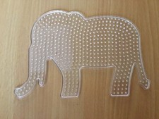 Schablone Bügelperlen Midi 5 mm Elefant Transparent