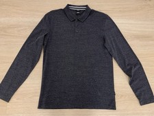 Boss Poloshirt Langarm Gr. L Anthrazit