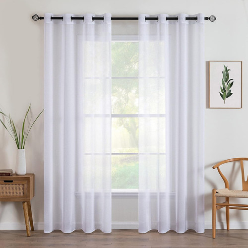 2er set sheer voile - voile, vorhänge