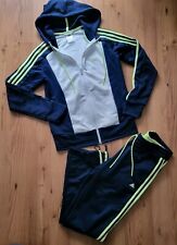 Adidas Climalite Trainingsanzug Hose Jacke Gr. S ( 34-36 ) dunkelblau weiß NEUw