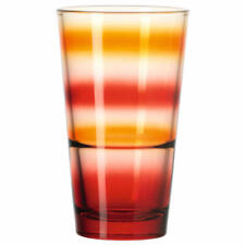 Leonardo Trinkglas EVENT Wasserglas Becher Glas Rot gestreift 240 ml 012281