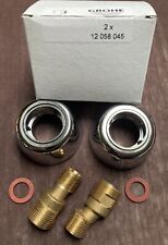 GROHE 12058045 - 2 x S-Anschluss 1/2" x 3/4" + 2 x Rosette Chrom ABS Kunststoff 