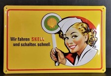 Shell  Blechschild, 3-D-Optik