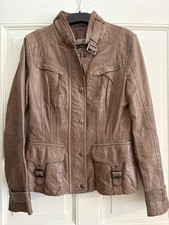 Marc Cain Lederjacke Taupe N3 Gr.38