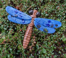 große Libelle blau Rosenkugel