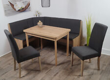 ECKBANKGRUPPE BREMEN PEDUAR mit Truhe 165x125 TISCH 2 STÜHLE