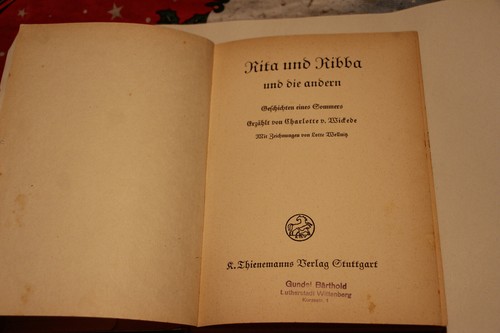 Kinderbuch von 1941 rita u - 1941;,