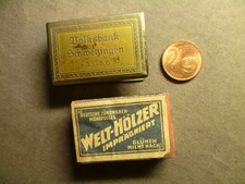 alter kleiner Halter für Streichholzschachtel  Volksbank Schwetzingen