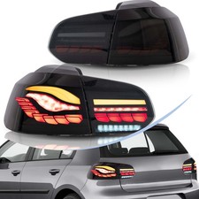 2*VLAND VOLL LED Grau Rückleuchten für VW GOLF 6 2008-2013 Gelb Dynamic Blinker