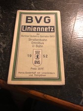 BVG Liniennetz Straßenbahn Autobus U-Bahn 1952