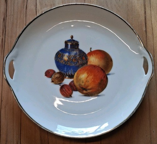 Obstschale groß goldrand - obstschale,