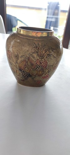 Messing vase mit - mit, schönem