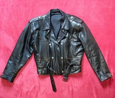 Biker Lederjacke, schwarz, Gr