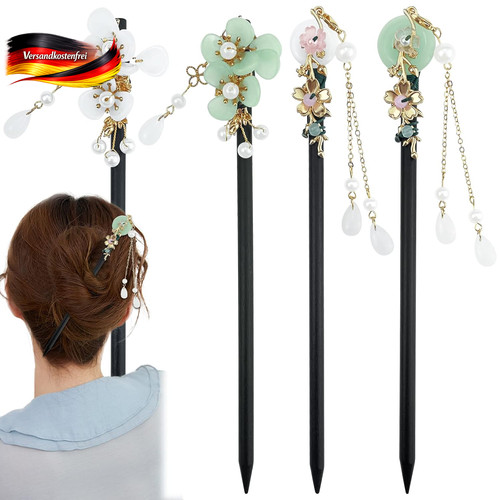 Haarstäbchen set aus holz - haarstäbchen,