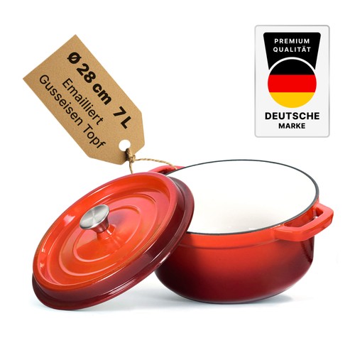 Emaillierter gusseisen topf - emaillierter,