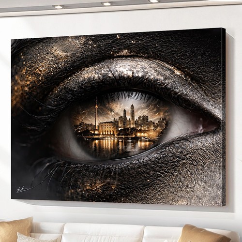 Leinwand bilder xxl auge mit - leinwand,