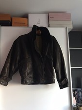 Windsor Damen Piloten Jacke Leder Braun Neuwertig AzA 57 cm Schulter 53 NP 1500€