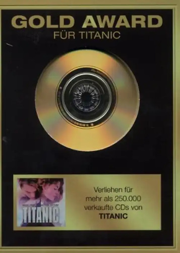 Titanic gold award - -, award:
