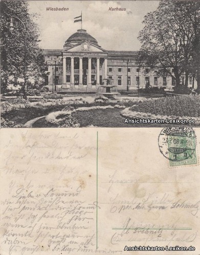 Ansichtskarte wiesbaden partie - ansichtskarte,
