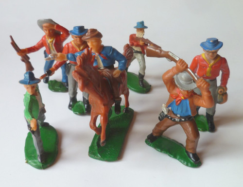 Alte figuren ddr cowboys gummi - figuren,