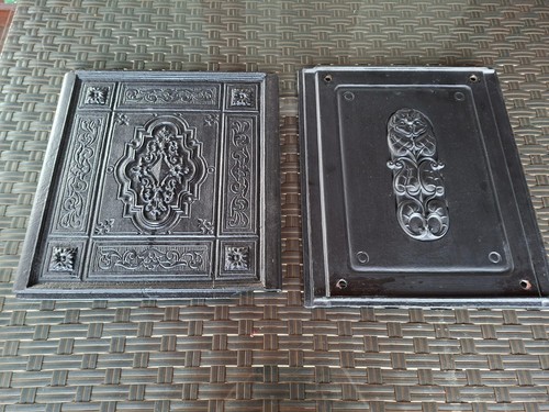Antike ofenplatte gussofen - 2x,